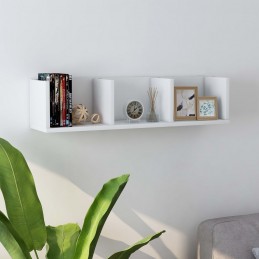 Acquista Scaffale Porta CD a Parete Bianco 75x18x18 cm in Multistrato con riferimento GHV-801310 della ditta GARDENHOME