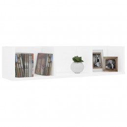 Acquista Scaffale Porta CD a Parete Bianco 75x18x18 cm in Multistrato con riferimento GHV-801310 della ditta GARDENHOME