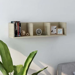 Acquista Scaffale Porta CD a Parete Rovere Sonoma 75x18x18 cm Truciolato con riferimento GHV-801313 della ditta GARDENHOME