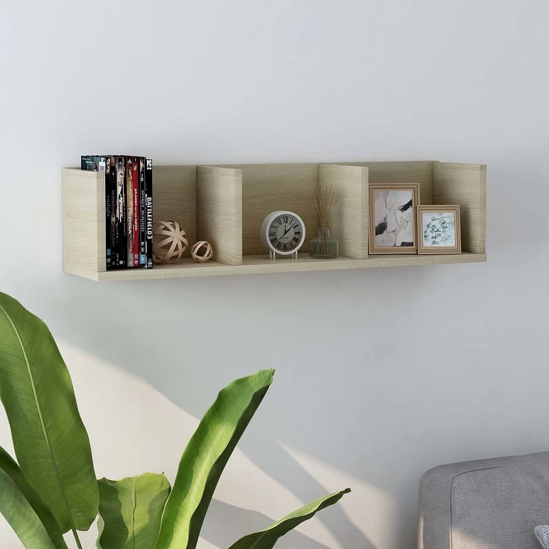 Acquista Scaffale Porta CD a Parete Rovere Sonoma 75x18x18 cm Truciolato con riferimento GHV-801313 della ditta GARDENHOME