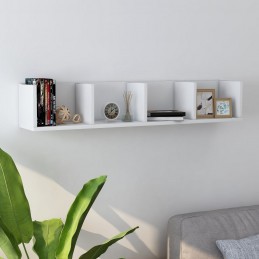 Acquista Scaffale Porta CD a Parete Bianco 100x18x18 cm in Truciolato con riferimento GHV-801319 della ditta GARDENHOME