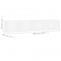Acquista Scaffale Porta CD a Parete Bianco 100x18x18 cm in Truciolato con riferimento GHV-801319 della ditta GARDENHOME
