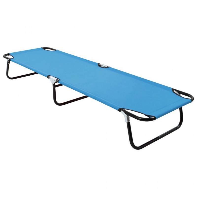 Acquista Lettino Prendisole Pieghevole in Acciaio Blu Turchese con riferimento GHV-310348 della ditta GARDENHOME
