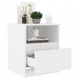 Acquista Comodino Bianco 40x40x50 cm in Legno Multistrato con riferimento GHV-806157 della ditta GARDENHOME