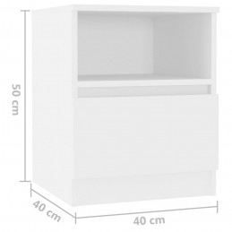 Acquista Comodino Bianco 40x40x50 cm in Legno Multistrato con riferimento GHV-806157 della ditta GARDENHOME