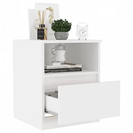 Acquista Comodini 2 pz Bianchi 40x40x50 cm in Legno Multistrato con riferimento GHV-806158 della ditta GARDENHOME