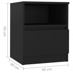 Acquista Comodini 2 pz Neri 40x40x50 cm in Truciolato con riferimento GHV-806160 della ditta GARDENHOME