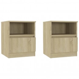 Acquista Comodini 2 pz Rovere Sonoma 40x40x50 cm in Truciolato con riferimento GHV-806164 della ditta GARDENHOME