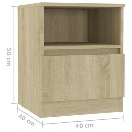 Acquista Comodini 2 pz Rovere Sonoma 40x40x50 cm in Truciolato con riferimento GHV-806164 della ditta GARDENHOME