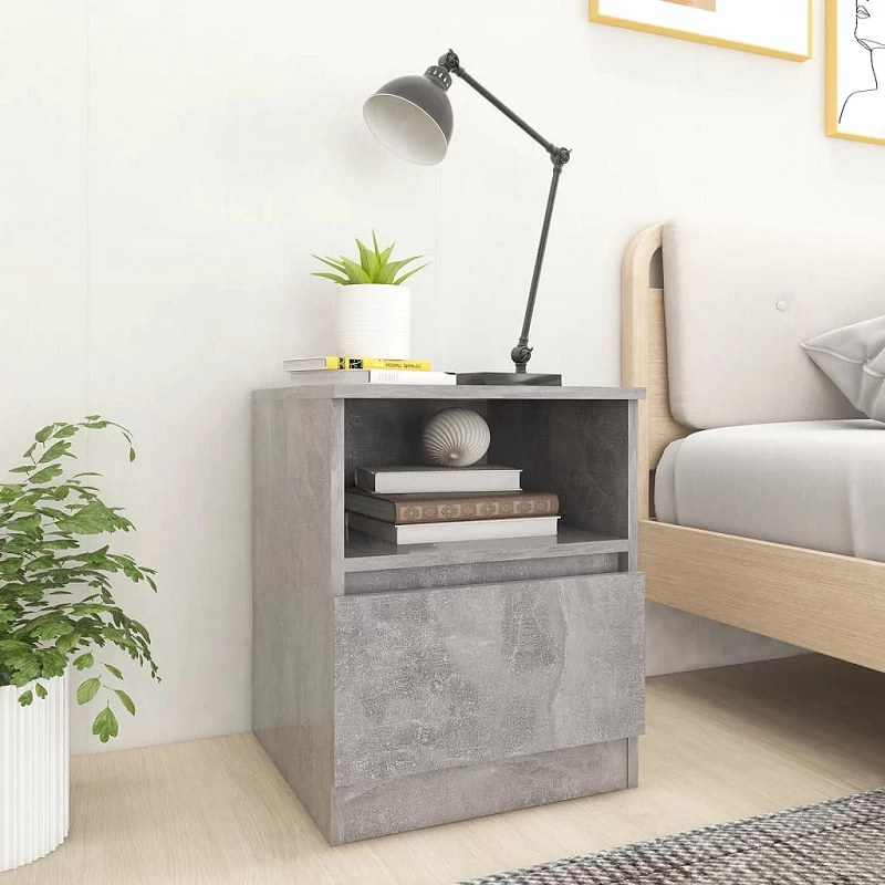 Acquista Comodino Grigio Cemento 40x40x50 cm in Truciolato con riferimento GHV-806165 della ditta GARDENHOME