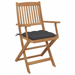 Acquista Sedie da Giardino Pieghevoli 6 pz con Cuscini Massello Acacia con riferimento GHV-3074955 della ditta GARDENHOME