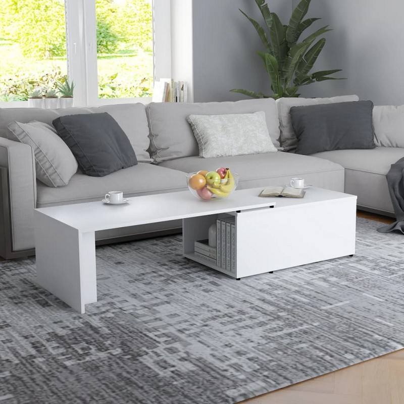 Acquista Tavolino da Salotto Bianco 150x50x35 cm in Legno Multistrato con riferimento GHV-801337 della ditta GARDENHOME