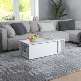 Acquista Tavolino da Salotto Bianco 150x50x35 cm in Legno Multistrato con riferimento GHV-801337 della ditta GARDENHOME