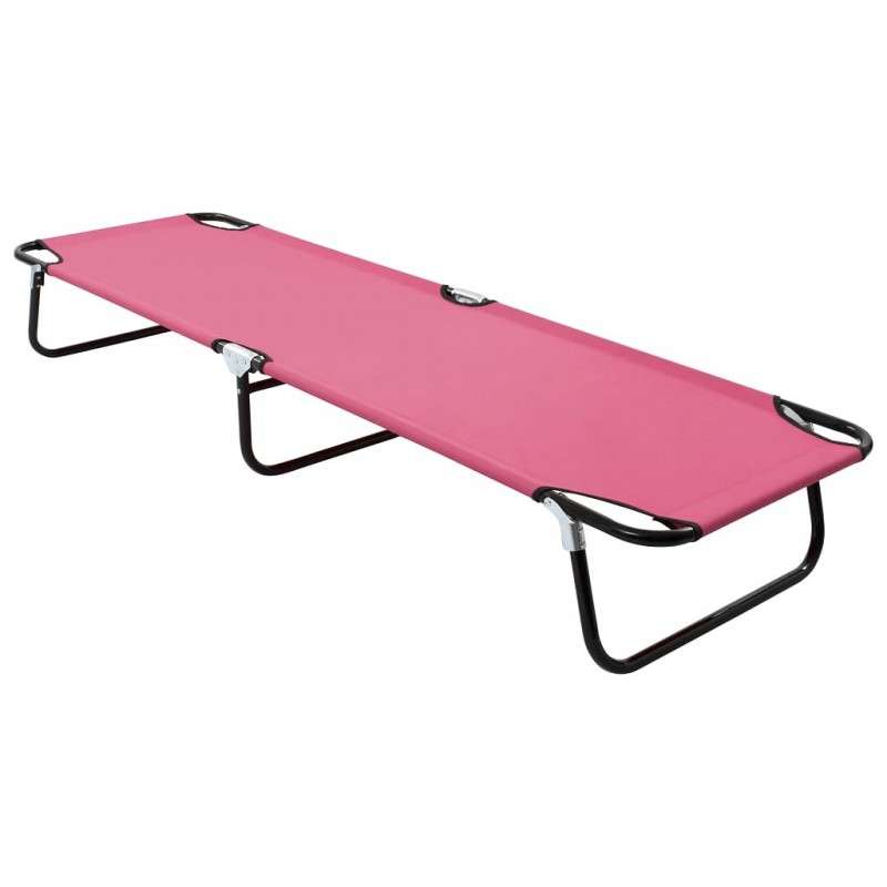 Acquista Lettino Prendisole Pieghevole in Acciaio Rosa con riferimento GHV-310349 della ditta GARDENHOME