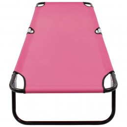 Acquista Lettino Prendisole Pieghevole in Acciaio Rosa con riferimento GHV-310349 della ditta GARDENHOME