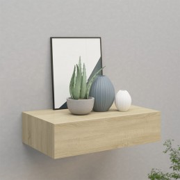 Acquista Scaffale con Cassetti da Parete Rovere 40x23,5x10 cm in MDF con riferimento GHV-330247 della ditta GARDENHOME