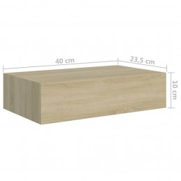 Acquista Scaffali con Cassetti da Parete 2pz Rovere 40x23,5x10 cm in MDF con riferimento GHV-330248 della ditta GARDENHOME