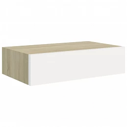 Acquista Scaffale con Cassetti da Parete Rovere Bianco 40x23,5x10cm MDF con riferimento GHV-330249 della ditta GARDENHOME