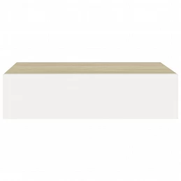 Acquista Scaffale con Cassetti da Parete Rovere Bianco 40x23,5x10cm MDF con riferimento GHV-330249 della ditta GARDENHOME