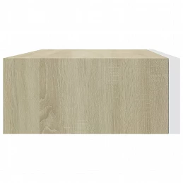 Acquista Scaffale con Cassetti da Parete Rovere Bianco 40x23,5x10cm MDF con riferimento GHV-330249 della ditta GARDENHOME