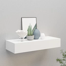Acquista Scaffale con Cassetti da Parete Bianco 60x23,5x10 cm in MDF con riferimento GHV-330255 della ditta GARDENHOME