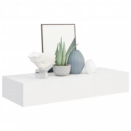 Acquista Scaffale con Cassetti da Parete Bianco 60x23,5x10 cm in MDF con riferimento GHV-330255 della ditta GARDENHOME