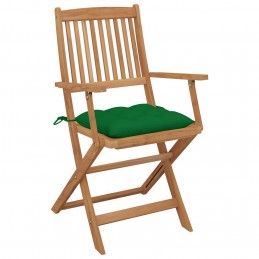 Acquista Sedie da Giardino Pieghevoli 6 pz con Cuscini Massello Acacia con riferimento GHV-3074960 della ditta GARDENHOME
