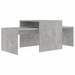 Acquista Set Tavolini da Caffè Grigio Cemento 100x48x40 cm in Truciolato con riferimento GHV-802916 della ditta GARDENHOME