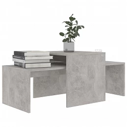 Acquista Set Tavolini da Caffè Grigio Cemento 100x48x40 cm in Truciolato con riferimento GHV-802916 della ditta GARDENHOME
