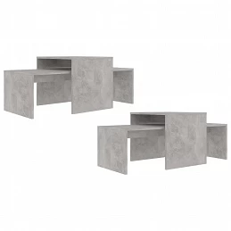 Acquista Set Tavolini da Caffè Grigio Cemento 100x48x40 cm in Truciolato con riferimento GHV-802916 della ditta GARDENHOME