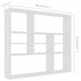 Acquista Scaffale a Parete Bianco 90x16x78 cm in in Multistrato con riferimento GHV-802939 della ditta GARDENHOME