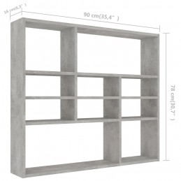 Acquista Scaffale a Parete Grigio Cemento 90x16x78 cm in Truciolato con riferimento GHV-802943 della ditta GARDENHOME