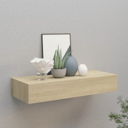 Acquista Scaffale con Cassetti da Parete Rovere 60x23,5x10 cm in MDF con riferimento GHV-330261 della ditta GARDENHOME