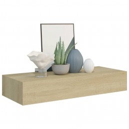 Acquista Scaffale con Cassetti da Parete Rovere 60x23,5x10 cm in MDF con riferimento GHV-330261 della ditta GARDENHOME