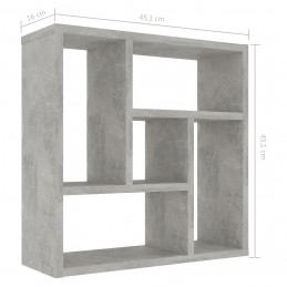 Acquista Scaffale a Parete Grigio Cemento 1x16x45,1 cm in Truciolato con riferimento GHV-802952 della ditta GARDENHOME