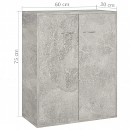 Acquista Credenza Calcestruzzo Grigio 60x30x75 cm in Truciolato con riferimento GHV-800733 della ditta GARDENHOME