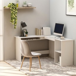 Acquista Scrivania Angolare a L Bianca 120x140x75cm in Legno Multistrato con riferimento GHV-800747 della ditta GARDENHOME