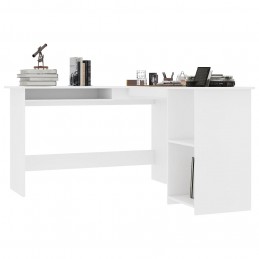 Acquista Scrivania Angolare a L Bianca 120x140x75cm in Legno Multistrato con riferimento GHV-800747 della ditta GARDENHOME