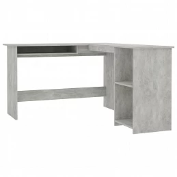Acquista Scrivania Angolare a L Grigio Cemento 120x140x75 cm Truciolato con riferimento GHV-800751 della ditta GARDENHOME