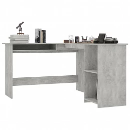Acquista Scrivania Angolare a L Grigio Cemento 120x140x75 cm Truciolato con riferimento GHV-800751 della ditta GARDENHOME