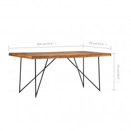 Acquista Tavolo da Pranzo 180x90x76 cm in Legno Massello di Acacia con riferimento GHV-282881 della ditta GARDENHOME