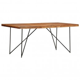 Acquista Tavolo da Pranzo 180x90x76 cm in Legno Massello di Acacia con riferimento GHV-282881 della ditta GARDENHOME
