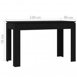 Acquista Tavolo da Pranzo Nero 120x60x76 cm in Truciolato con riferimento GHV-800757 della ditta GARDENHOME