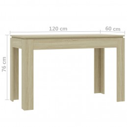 Acquista Tavolo da Pranzo Rovere Sonoma 120x60x76 cm in Truciolato con riferimento GHV-800759 della ditta GARDENHOME