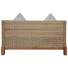 Acquista Divano a 2 Posti con Cuscini in Rattan Naturale con riferimento GHV-283076 della ditta GARDENHOME
