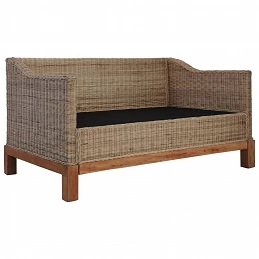 Acquista Divano a 2 Posti con Cuscini in Rattan Naturale con riferimento GHV-283076 della ditta GARDENHOME