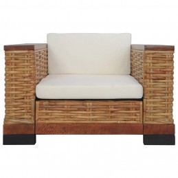 Acquista Poltrona con Cuscini in Rattan Naturale Marrone con riferimento GHV-283078 della ditta GARDENHOME