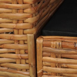 Acquista Divano a 2 Posti con Cuscini Marrone in Rattan Naturale con riferimento GHV-283079 della ditta GARDENHOME