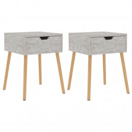 Acquista Comodini 2 pz Grigio Cemento 40x40x56 cm in Truciolato con riferimento GHV-326804 della ditta GARDENHOME