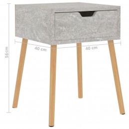 Acquista Comodini 2 pz Grigio Cemento 40x40x56 cm in Truciolato con riferimento GHV-326804 della ditta GARDENHOME